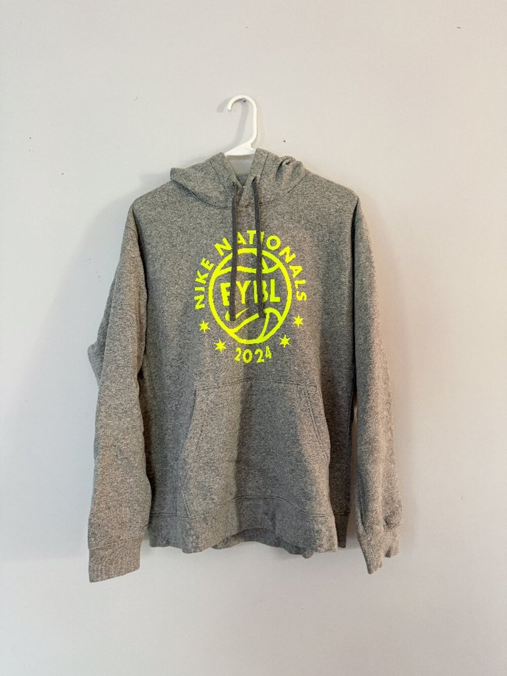 Nike EYBL Nationals 2024 Hoodie Gray Basketball Size L